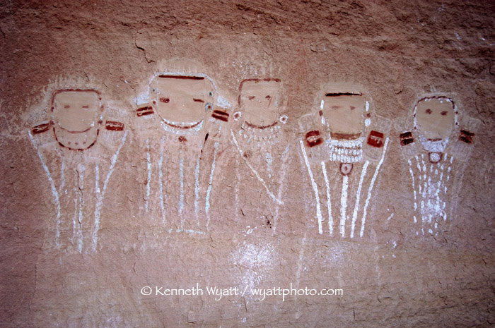 Five Faces, pictograph, Utah, rock art photo